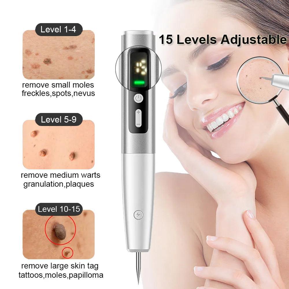 Laser Dark Spot Remover/Facial Mole/Tattoo Removal Tool/Wart Skin Tag  Removal Pen Face Machine Beauty Care Device : Amazon.in: Beauty